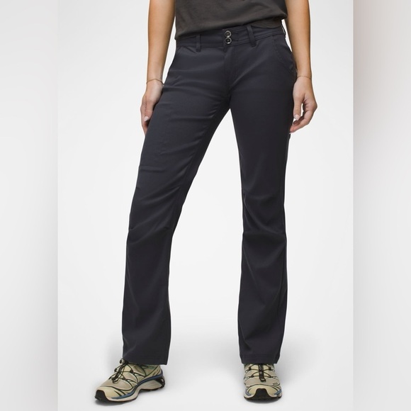Prana Halle Straight Pants in Dark Gray Capri Convertible - Picture 1 of 8